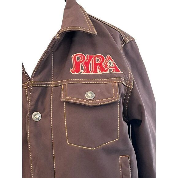 StS Ranchwear Softshell Jacket Youth Size Large Brown PYRA Logo Adult Small - Picture 2 of 6